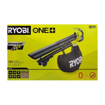 Ryobi OBV18 Akku-Laubbläser-Laubsauger 18 V ONE+ 1,3 Ah Set Laubblasen Saugen 