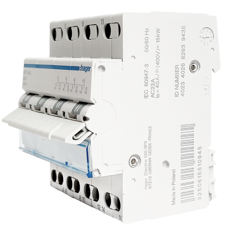 Wahlschalter Gruppenschalter SFT440 Hager 4P 40A Modularer Wechselrichter