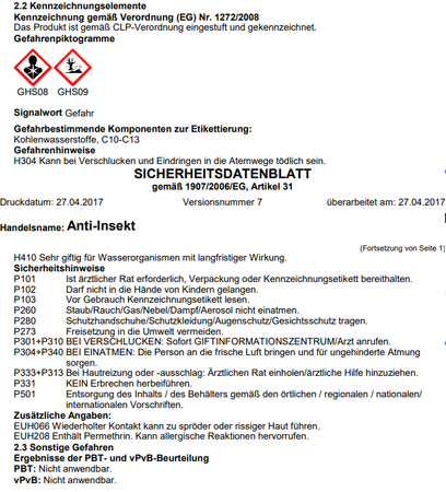 Remmers Anti-Insekt, Bekämpfendes Insekten 10 L - Farblos