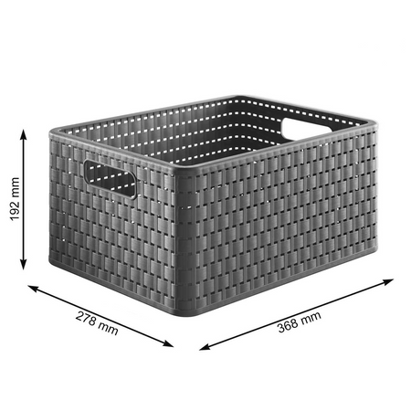 Rotho Country badkorb Rollcontainer mit 3 Schubladen Schubladenturm Anthrazit