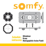 Somfy Oximo 40 iO 9/16 Funk-Rohrmotor Rollladen Laufwerk Zubehör Inklusive