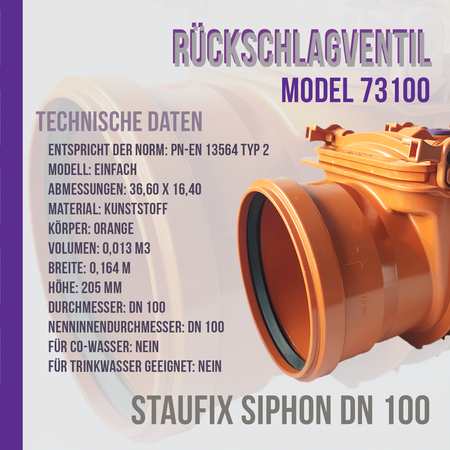 OUTLET KESSEL Staufix Rückschlagventil DN 100 ANTI FLUT VENTIL 2 Absperrklappen