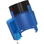 BANDLOO Lüftungsset DN150 – Ruroflex KLIK + Kondensatabscheider 150 mm Graphit