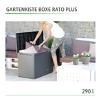 Gartenkiste Boxe Rato Plus Anthrazit Kunststoff mit Deckel 2 Farben 290 L NEU
