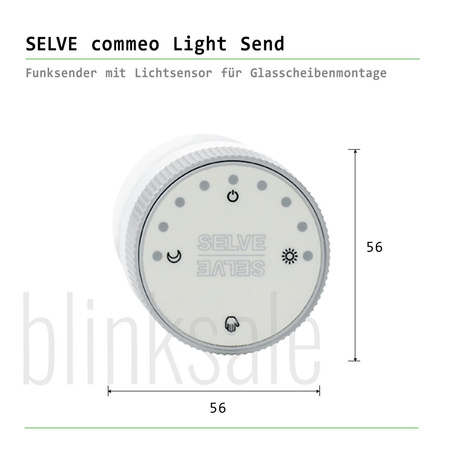 SELVE commeo Light Send Funksender mit Lichtsensor für Glasscheibenmontage NEU