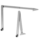 GEZE Set SILBER – Türschließer mit Gestänge und Montageplatte TS 2000 V BC Silber für einflügelige Türen mit einer Flügelbreite bis 1250 mm, mit Bolzen