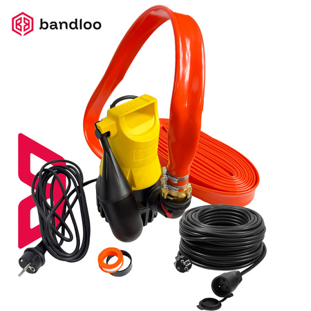 Bandloo JP50000: Set mit Jung U3KS Pumpe + 10m Schlauch + Zubehör + Verlängerung