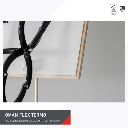 OMAN FLEX TERMO Bodentreppe mit einer Dichtung Scherenleiter robust 80 x 60