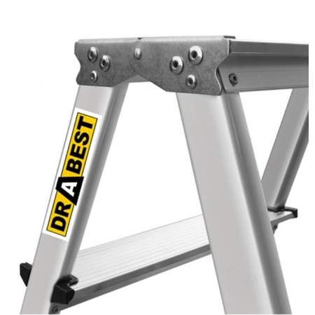 Leiter Alu beidseitig 3 Schritte Doppelleiter Trittleiter Aluleiter Stehleiter