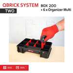 Werkzeugkoffer SET Qbrick System TWO Box 200 + 6 x Organizer Multi Werkzeugkiste