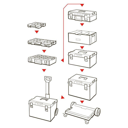OUTLET Modularer Werkzeugkasten Organizer QBRICK SYSTEM ONE 350 PROFI