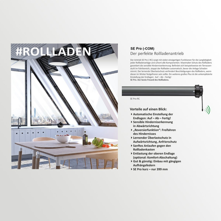 SELVE Rohrmotor SE Pro 2/10-com Der Rollladenantrieb mit Hinderniserkennung
