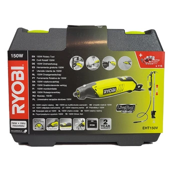Ryobi EHT150V Geradschleifer 150 W mit 115-teiligem Zubehörset