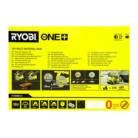 Ryobi R18MMS-0 Akku Multisäge 18 V ONE+ 85 mm für präzise Schnitte (ohne Akku) 