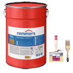 Remmers HK-Lasur Plus 3in1 Eiche Hell 10 L + Pinsel – Komplettset zum Streichen
