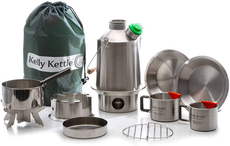 Kelly Kettle Ultimate Scout Kit 1,2l Campingkocher Edelstahl, Whistle