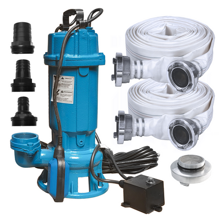 IBO Wasserpumpe FURIATKA Fäkalienpumpe 1500 W Schlauch 50 m Storz Kupplung C
