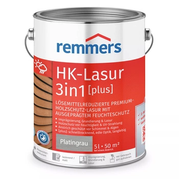 REMMERS HK-LASUR 3in1 PLUS Holzschutzlasur außen 5 L – Platin