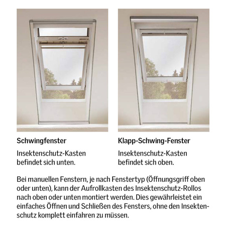 Velux Insektenschutzrollo / Fliegengitter für Dachfenster ZILPK250000SWL 940x550