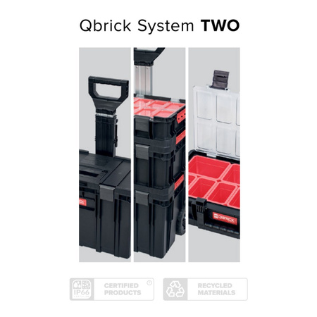 Qbrick System TWO Organizer Plus Polycarbonatr Deckel Polyamid-Verschlüsse NEU