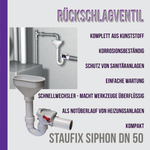 Staufix Siphon DN 50 Kondensat Zweiwege Rückschlagventil DN 50 ANTI SLIP VENTIL