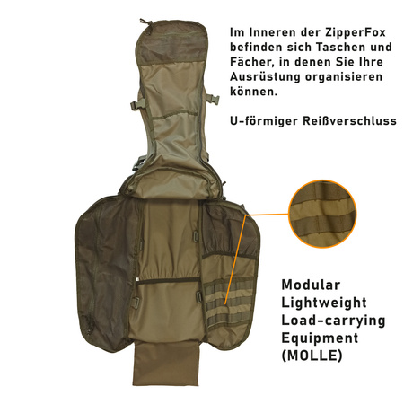 WISPORT RUCKSACK ZIPPER FOX cordura RAL-7013 Olive Drab