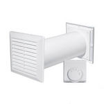 Awenta COSY CM100 Lüfter Lüftungsgitter wand ventilator 4in1 + Thermostat NEU
