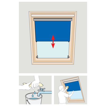 OUTLET VELUX RHL UK00 9050 Sichtschutzrollo mit Haltekrallen für Dachfenster