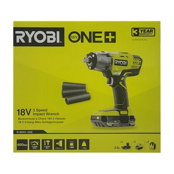 Ryobi R18IW3-120S - Profi Akku-Schlagschrauber 18 V ONE+ 400 Nm zum Werkstatt