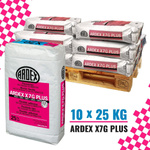 10 * ARDEX X 7 G Plus Flexmörtel Fliesenkleber Flexkleber Frostbeständig 25 KG