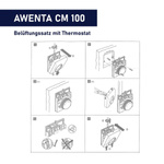 OUTLET Awenta COSY CM100 Lüfter Lüftungsgitter wand ventilator Thermostat  NEU