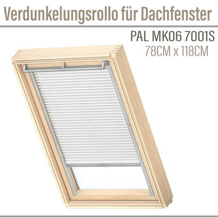 VELUX PAL MK06 7001S Jalousie Jalousette Dachfenster 78x118 Weiße