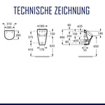 Outlet Roca NEXO Pissoir Urinal Soft-Close-Deckel Zulauf von hinten Weiß