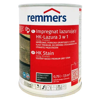 Remmers HK-Lasur Grey Protect 0,75 L Anthrazitgrau – 3in1 Holzschutzmittel