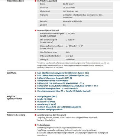 Color PA Betonacryl Betonfarbe Reinacrylat-Fassadenfarbe FARBTONKOLLEKTION 12,5L