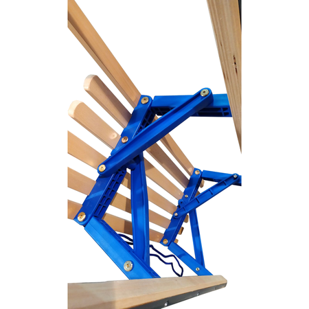 Rodel Holz Schlitten Winter Holzschlitten Klapprodel Klappschlitten TÜV/GS Blau 100 cm