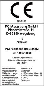 PCI Pecithene® Bitumen-Kaltselbstklebebahn 15 m x 1 m
