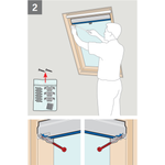 OUTLET VELUX RHL UK00 9050 Sichtschutzrollo mit Haltekrallen für Dachfenster