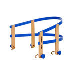 VT Sport Holz-Kunststoffschlitten Rückenlehne blau