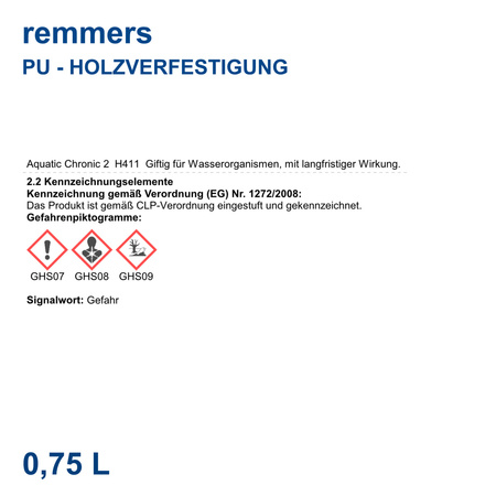 Remmers PU-HOLZVERFESTIGUNG Schadstofffixierung auf PU-Basis farblos 750 ml NEU