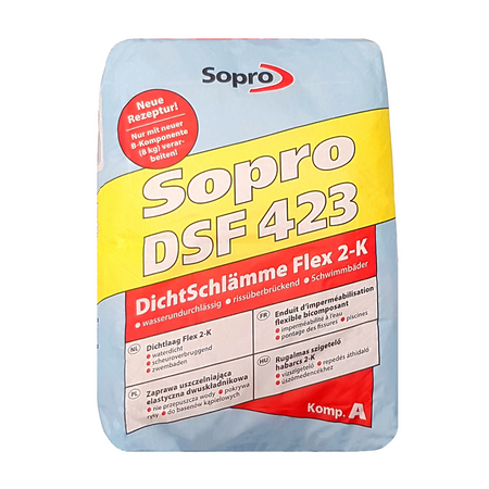 Set SOPRO DSF 423 DichtSchlämme Flex 2-K komp.A + B Abdichtung Schlämme