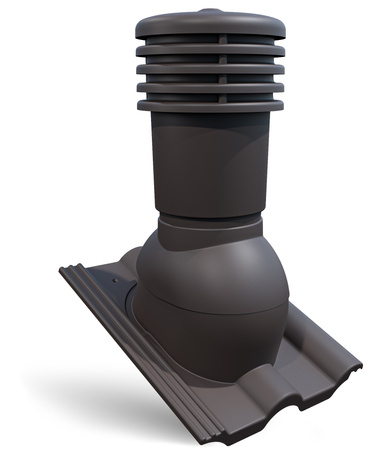 Bandloo VENTOS X – PLUS R Braun 150 mm – Dachentlüfter für Betonziege
