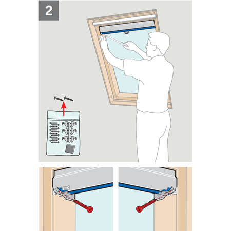 OUTLET VELUX RHL UK00 9050 Sichtschutzrollo mit Haltekrallen für Dachfenster