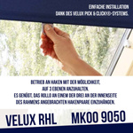 OUTLET VELUX RHL MK00 9050 Rollo mit Haken Dekorativ Blackout schnelle Montage