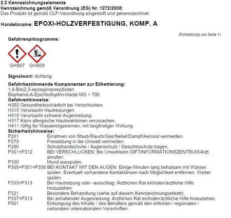 Remmers Epoxi-Holzverfestigung 1kg Holzverfestigungsmittel auf Epoxidharzbasis