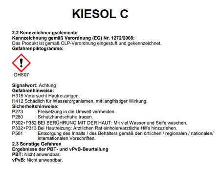 Remmers KIESOL C Injektionscreme Trockene Wand Abdichtung Horizontalsperre 550ML