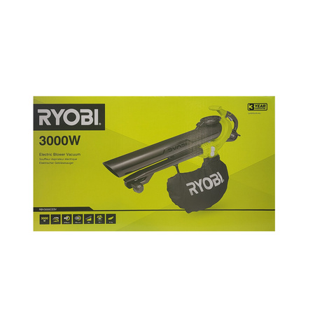 Ryobi RBV3000CESV Elektro-Laubbläser & Sauger 3000 W ideal für Garten