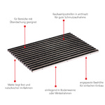 ACO 37255 – Indoor-Schuhabstreifer Rips mit Aluminiumrahmen 75×50 cm, anthrazit