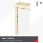 OMAN DK EXTRA Kniestocktür Alle Größen inklusive Lamellen Weiß 80x70 cm NEU