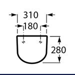 Outlet Roca NEXO Pissoir Urinal Soft-Close-Deckel Zulauf von hinten Weiß